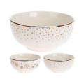Salatiera din portelan 13cm Golden Rim Stars, alba