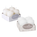 Set lumanari Decor 4buc, 6X4cm, 7-8ore, alb