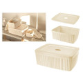 Лоток для хранения Econova Velvet 6.55l,29.5X22.5X11cm, с крышкой, сл.кость