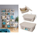 Cos cu capac Econova Deluxe 38X27.6X14 cm, 12 l, bej
