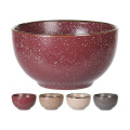Salatiera din ceramica 13.5cm Metallic Rim Red