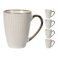 Cana 370ml Metallic Glazed Rim, ceramica