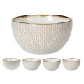 Salatiera din ceramica 14cml Metallic Glazed Rim