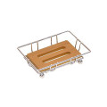 Săpunieră Tendance Bamboo din metal, bază bambus