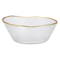 Salatiera din sticla 15cm Golden Rim