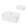 Лоток для хранения Econova Velvet 6.55l, 29.5X22.5X11cm, с крышкой, белый