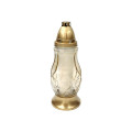 Candela sticla cu capac 28cm 40ore, galbena