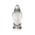 Candela sticla cu capac 28.5cm 40ore, alba