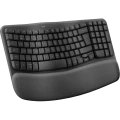 Клавиатура Logitech Wave Keys for Business, Беспроводное, Графитовый