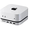 Satechi Mac Mini M4 Stand & Hub with SSD Enclosure, 2xUSB-A3.2 Gen2, USB-A2.0, SD. Satechi Mac Mini M4 Stand & Hub with SSD Enclosure, 2xUSB-A3.2 Gen2, USB-A2.0, SD.