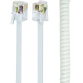 Cablu spiralat al receptorului telefonic Cablexpert TC4P4CS-2M, Alb Cablu spiralat al receptorului telefonic Cablexpert TC4P4CS-2M, Alb