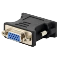Видеоадаптер Cablexpert A-DVI-VGA-BK, DVI-I (M) - VGA D-Sub (F), Чёрный