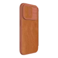 Husă tip carte Nillkin iPhone 15 Pro Max - Qin Pro, Maro Husă tip carte Nillkin iPhone 15 Pro Max - Qin Pro, Maro