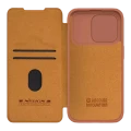 Husă tip carte Nillkin iPhone 15 Pro Max - Qin Pro, Maro Husă tip carte Nillkin iPhone 15 Pro Max - Qin Pro, Maro