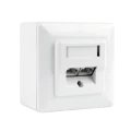 Priză pentru montare pe perete Cablexpert MVS-2S6-01, Alb Priză pentru montare pe perete Cablexpert MVS-2S6-01, Alb