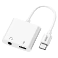 Audio Adaptor Remax RL-LA11, USB Type-C/3.5 mm, 0,12m, Alb Audio Adaptor Remax RL-LA11, USB Type-C/3.5 mm, 0,12m, Alb