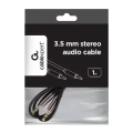 Аудиокабель Cablexpert CCAP-444-1M, 3.5mm 3-pin (M) - 3.5mm 3-pin (M), 1м, Чёрный Аудиокабель Cablexpert CCAP-444-1M, 3.5mm 3-pin (M) - 3.5mm 3-pin (M), 1м, Чёрный
