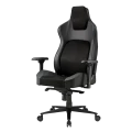 Scaun Gaming Lumi CH06-39, Țesătură, PU Piele, Negru