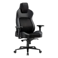 Scaun Gaming Lumi CH06-39, Țesătură, PU Piele, Negru