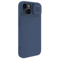 Husă Nillkin iPhone 15 Plus, CamShield Silky Silicone, Albastru Marin