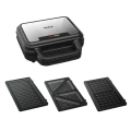 Aparat pentru sandwich Tefal SW383D10, Negru | Argintiu