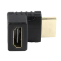 Видеоадаптер Cablexpert A-HDMI270-FML, HDMI (M) - HDMI (F), Чёрный Видеоадаптер Cablexpert A-HDMI270-FML, HDMI (M) - HDMI (F), Чёрный