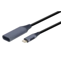 Adaptor USB APC Electronic A-USB3C-DPF-01, USB Type-C - DisplayPort (M), 0,15m, Gri Adaptor USB APC Electronic A-USB3C-DPF-01, USB Type-C - DisplayPort (M), 0,15m, Gri