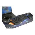 Mouse Pad pentru jocuri Gembird MP-SOLARSYSTEM-XL-01, Large, Negru