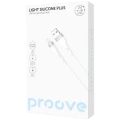 Cablu USB (Lightning), Proove Light Silicone Plus USB to Lightning 2.4A (1m), White Cablu USB (Lightning), Proove Light Silicone Plus USB to Lightning 2.4A (1m), White