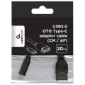 Адаптер USB Cablexpert A-OTG-CMAF3-01, USB Type-A (F)/USB Type-C (M), 0,2м, Чёрный