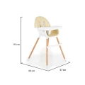 Scaun de masa 2 in 1 Moni Gelato 2 in 1 beige Scaun de masa 2 in 1 Moni Gelato 2 in 1 beige