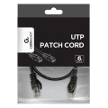 Patch cord Cablexpert PP6U-0.5M/BK, Cat6 UTP, 0,5m, Negru Patch cord Cablexpert PP6U-0.5M/BK, Cat6 UTP, 0,5m, Negru