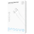 Cablu USB (Type-C), Proove Light Silicone Plus USB to Type-C 3A (1m), White Cablu USB (Type-C), Proove Light Silicone Plus USB to Type-C 3A (1m), White