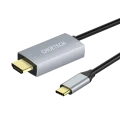Адаптер USB Choetech XCH-M180, USB Type-C (F) - HDMI (F), 1,8м, Серебристый Адаптер USB Choetech XCH-M180, USB Type-C (F) - HDMI (F), 1,8м, Серебристый