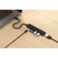 Adapter Satechi Slim multiport 6-in-1 USB-C, Black Adapter Satechi Slim multiport 6-in-1 USB-C, Black