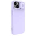 Husă Nillkin iPhone 15 Plus, CamShield Silky Silicone, Misty Purple