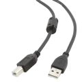 Коммуникационный кабель Cablexpert CCF-USB2-AMBM-10, USB Type-A/USB Type-B, 3м, Чёрный