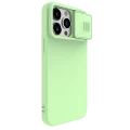 Husă Nillkin iPhone 15 Pro, CamShield Silky Silicone, Mint Green