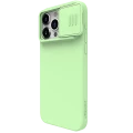 Husă Nillkin iPhone 15 Pro, CamShield Silky Silicone, Mint Green
