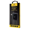 Видеокабель Cablexpert A-CM-VGAF-01, USB 3.1 Type-C (M) - VGA 15-pin (F), 0.15 м, Чёрный Видеокабель Cablexpert A-CM-VGAF-01, USB 3.1 Type-C (M) - VGA 15-pin (F), 0.15 м, Чёрный