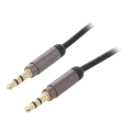 Аудио адаптер Cablexpert CCAP-444-0.75M, 3.5mm 3-pin (M) - 3.5mm 3-pin (M), 0,75м, Чёрный Аудио адаптер Cablexpert CCAP-444-0.75M, 3.5mm 3-pin (M) - 3.5mm 3-pin (M), 0,75м, Чёрный