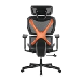 Scaun de birou Lumi CH05-31, Textil, Negru | Portocaliu Scaun de birou Lumi CH05-31, Textil, Negru | Portocaliu