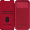 Husă tip carte Nillkin iPhone 15 - Qin Pro, Roșu Husă tip carte Nillkin iPhone 15 - Qin Pro, Roșu