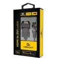 Adaptor Video Cablexpert CC-HDMI-DVI-4K-6, HDMI (M) - DVI-I (M), 1,8m, Negru