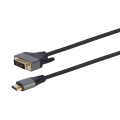 Adaptor Video Cablexpert CC-HDMI-DVI-4K-6, HDMI (M) - DVI-I (M), 1,8m, Negru