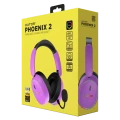 Căști gaming HATOR Phoenix 2, Bluetooth/USB, Cyber Violet Căști gaming HATOR Phoenix 2, Bluetooth/USB, Cyber Violet