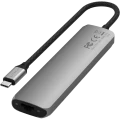 Satechi 7-in-1 USB-C Slim Multiport, USB-C3.2, Out: USB-C PD 80W, USB-A 3.2, HDMI 4K@60Hz, Ethernet