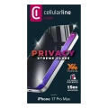 Защитное стекло Cellularline Tempered Glass Privacy для Apple iPhone 17 Pro Max, Черный Защитное стекло Cellularline Tempered Glass Privacy для Apple iPhone 17 Pro Max, Черный