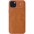 Husă tip carte Nillkin iPhone 15 Plus - Qin Pro, Maro Husă tip carte Nillkin iPhone 15 Plus - Qin Pro, Maro