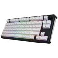 Tastatură HATOR Skyfall 80, Cu fir / Fără fir, Negru | Alb